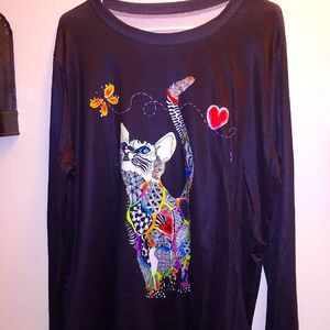 Casual black kitty 2x